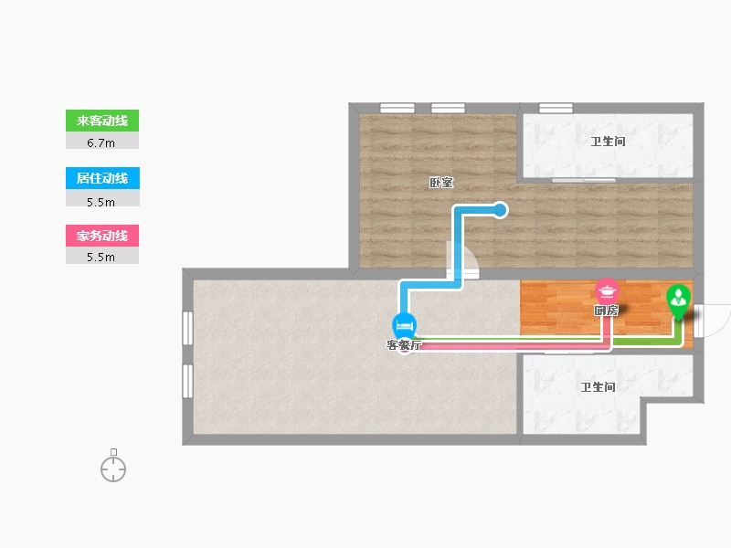 内蒙古自治区-呼和浩特市-巨华·融城百汇-70.02-户型库-动静线