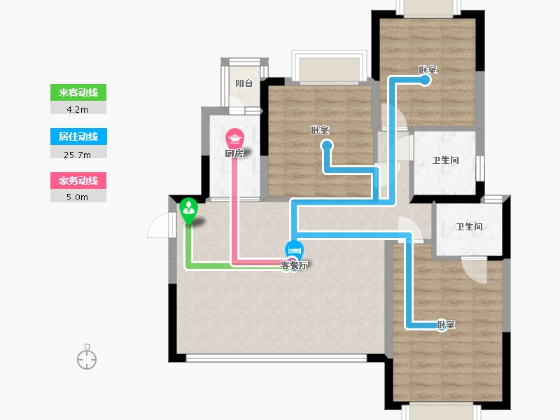 四川省-成都市-明信凤栖台-82.45-户型库-动静线