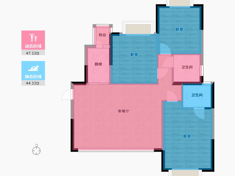 四川省-成都市-明信凤栖台-82.45-户型库-动静分区