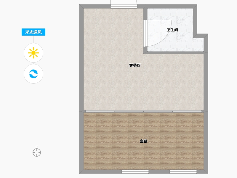 内蒙古自治区-呼和浩特市-凯旋教育广场丰州大厦店-70.51-户型库-采光通风