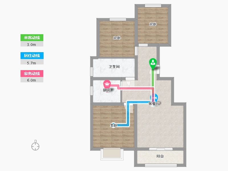 河北省-廊坊市-万澎公馆-76.22-户型库-动静线