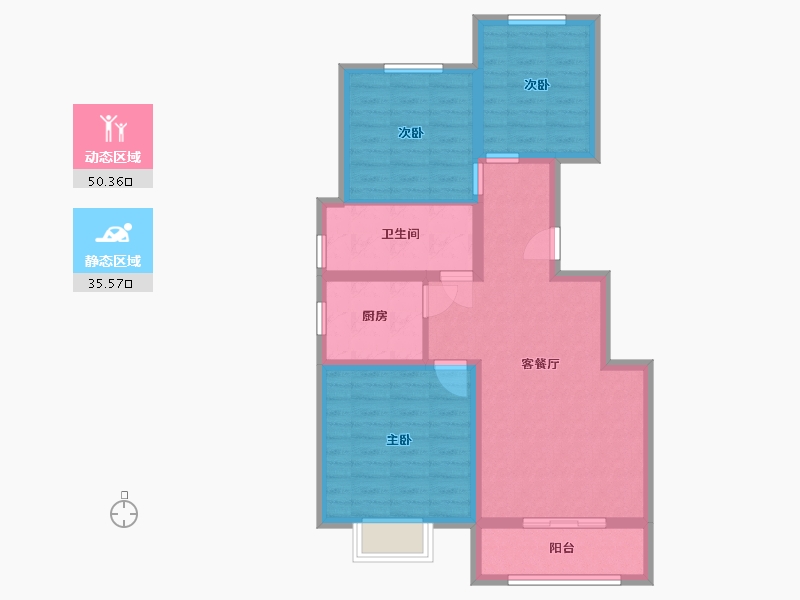 河北省-廊坊市-万澎公馆-76.22-户型库-动静分区