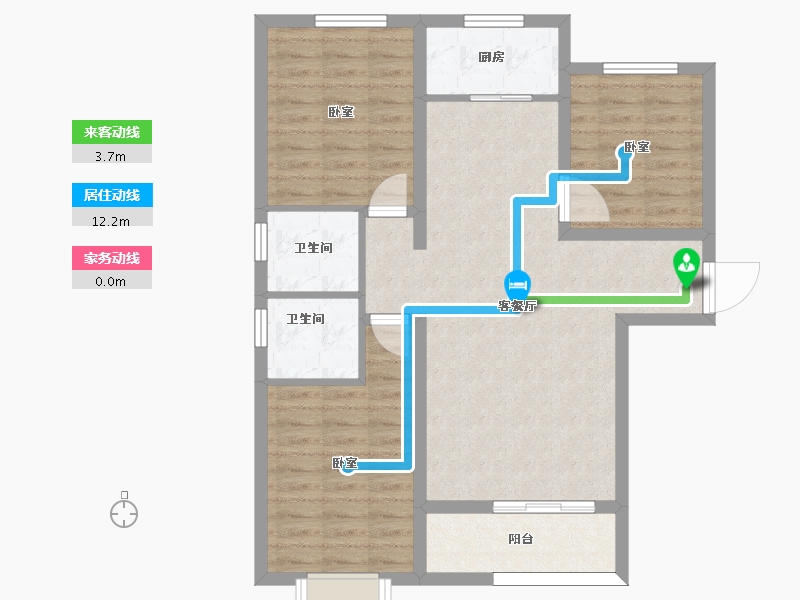 河北省-邢台市-香悦四季-84.96-户型库-动静线