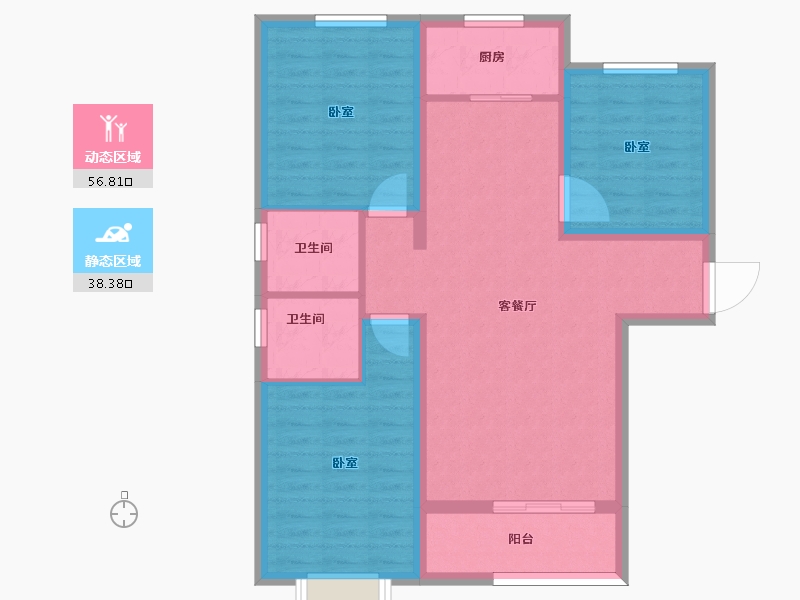 河北省-邢台市-香悦四季-84.96-户型库-动静分区