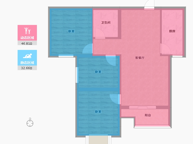 河北省-邢台市-香悦四季-70.82-户型库-动静分区