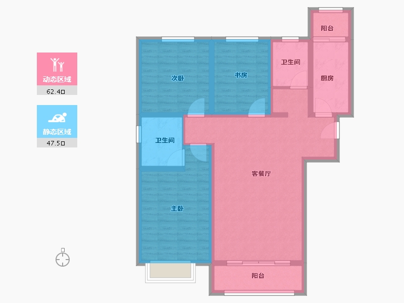 山西省-临汾市-东盛华庭-97.90-户型库-动静分区