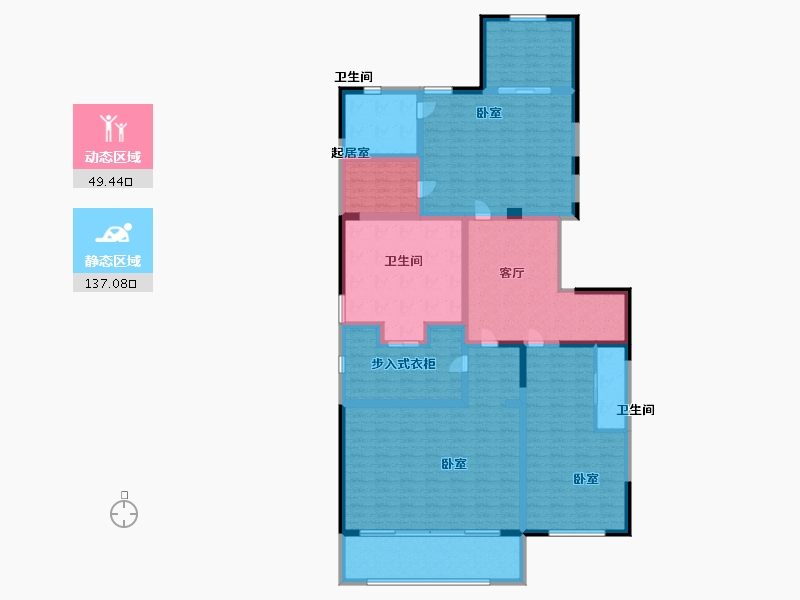 内蒙古自治区-呼和浩特市-中实·玺樾府-168.00-户型库-动静分区