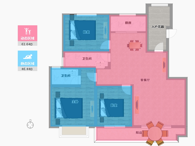 河北省-邯郸市-龙聚金源-105.00-户型库-动静分区