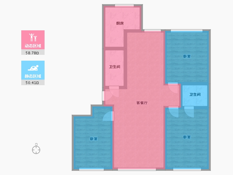 内蒙古自治区-赤峰市-翡翠明珠-97.14-户型库-动静分区