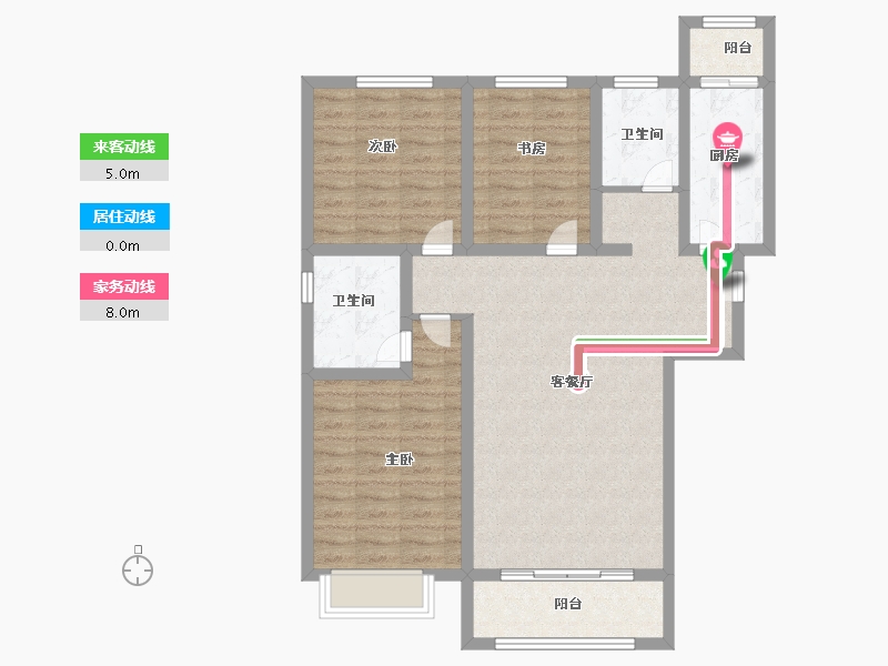 山西省-临汾市-东盛华庭-94.06-户型库-动静线