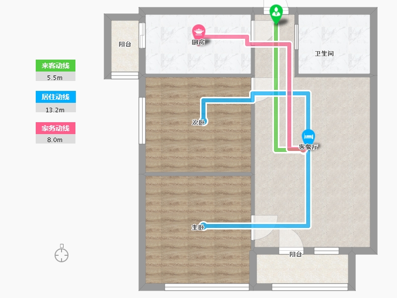 河北省-廊坊市-京东CBD创客中心-76.00-户型库-动静线