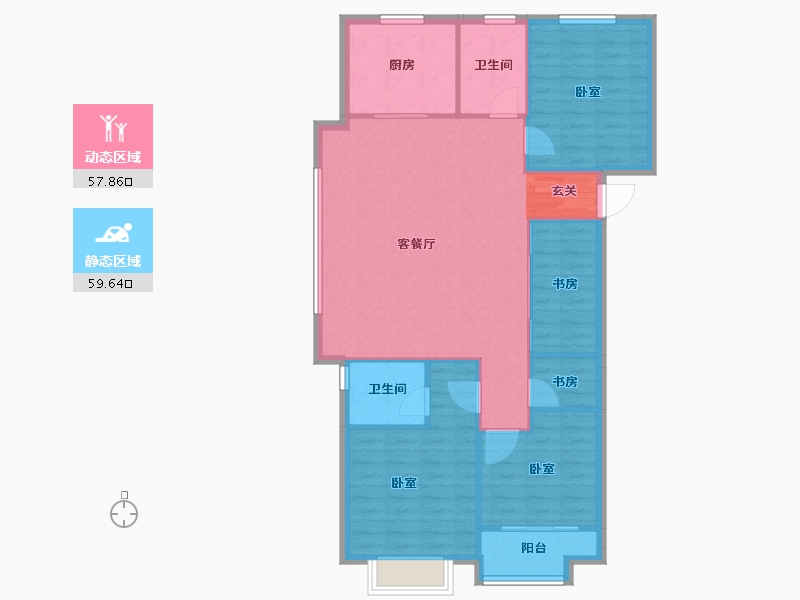 山西省-太原市-纳丹堡-108.29-户型库-动静分区