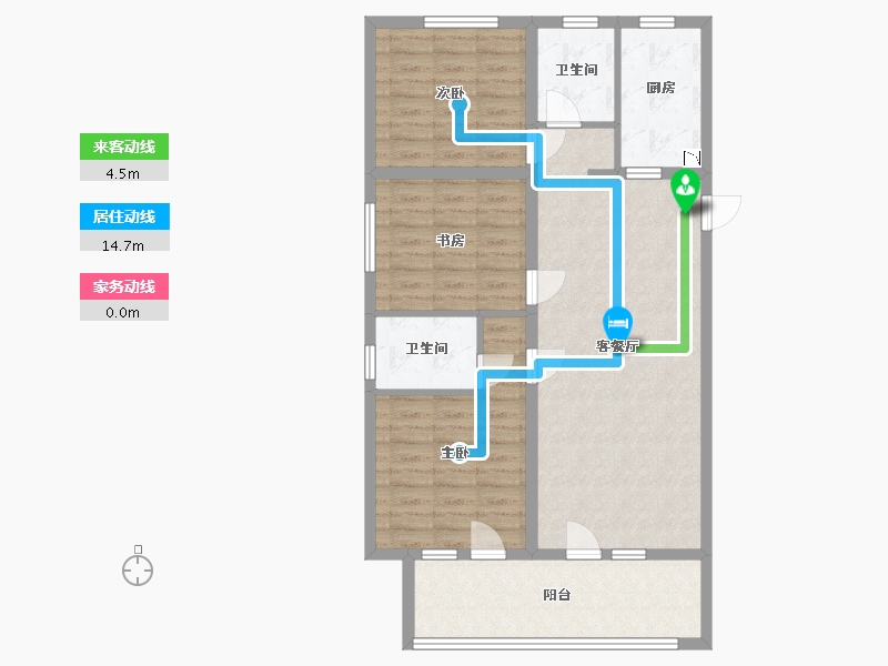 河北省-廊坊市-荣盛花语城紫竹苑-91.01-户型库-动静线