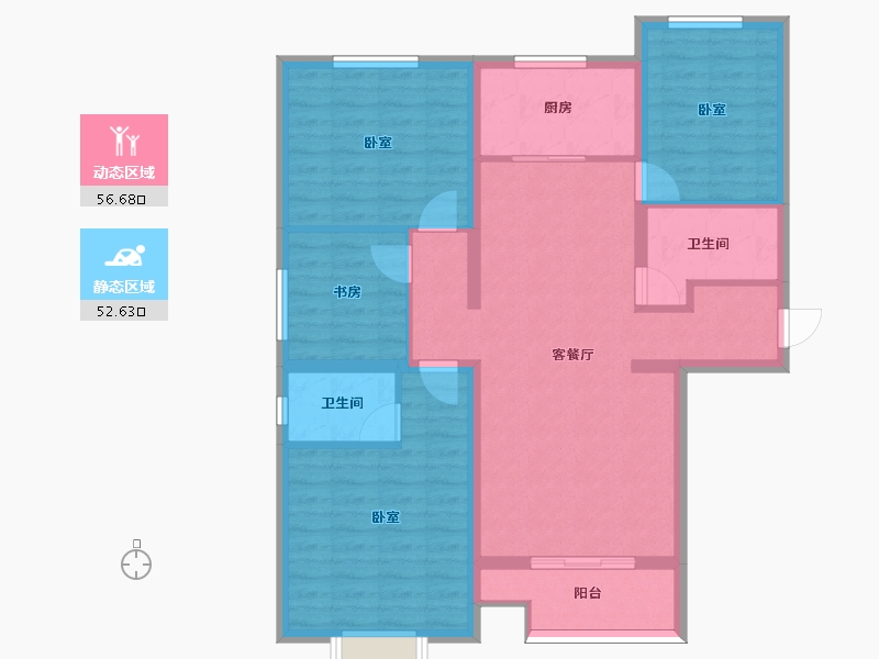 河北省-邢台市-香悦四季-97.78-户型库-动静分区