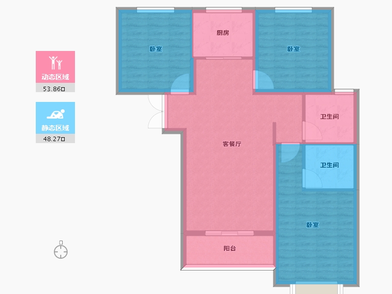 河北省-邢台市-永康万国城-92.00-户型库-动静分区