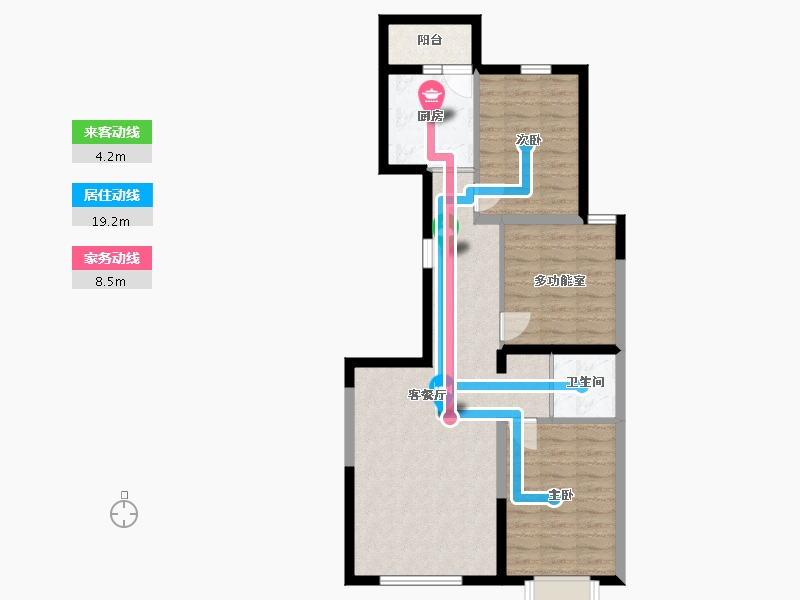 内蒙古自治区-包头市-阳光上城·玫瑰谷-77.13-户型库-动静线