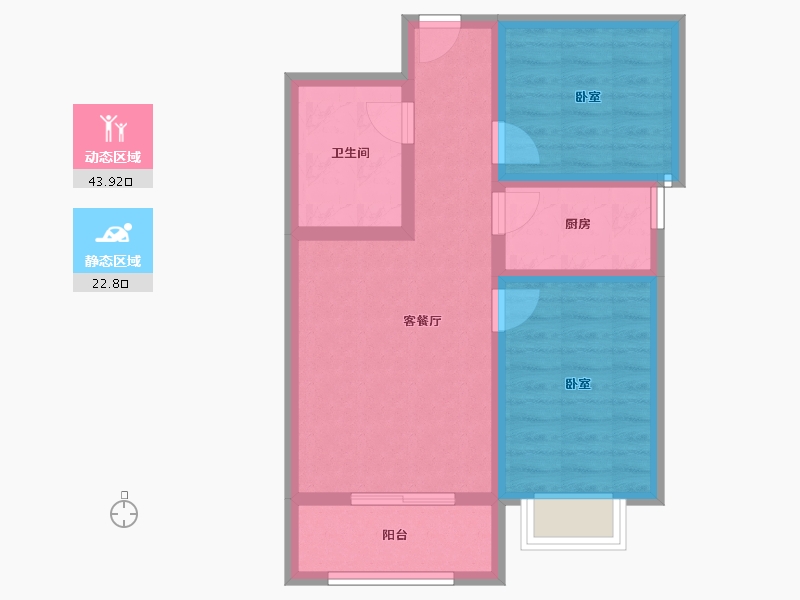 山西省-临汾市-御福华园-58.48-户型库-动静分区