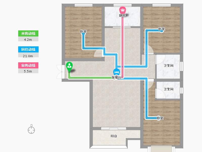 河北省-邢台市-香悦四季-90.60-户型库-动静线