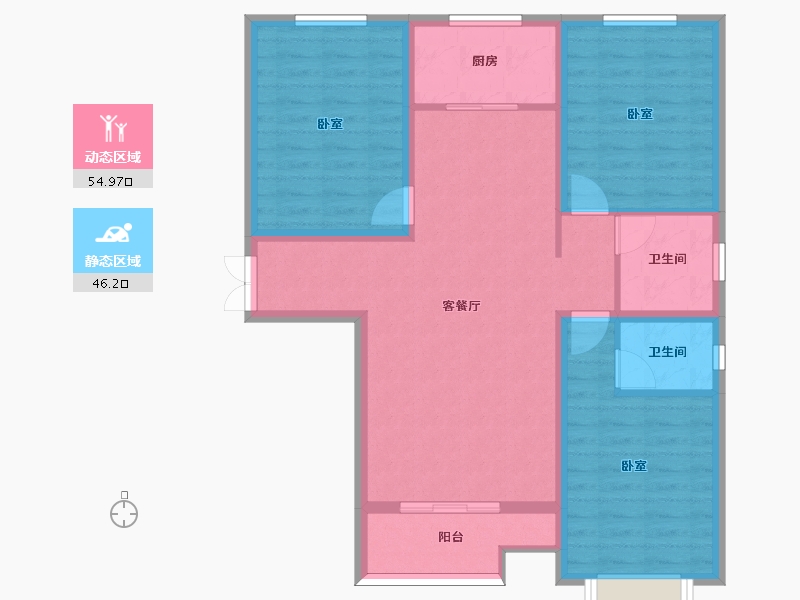 河北省-邢台市-香悦四季-90.60-户型库-动静分区