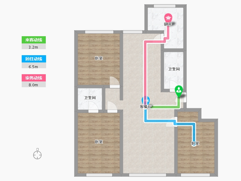 内蒙古自治区-赤峰市-翡翠明珠-97.30-户型库-动静线