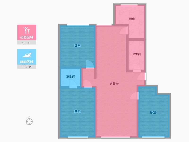 内蒙古自治区-赤峰市-翡翠明珠-97.30-户型库-动静分区