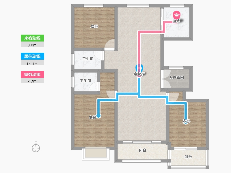 山西省-临汾市-华门壹号-106.95-户型库-动静线