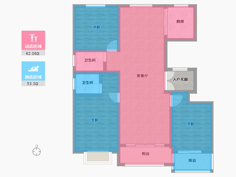 山西省-临汾市-华门壹号-106.95-户型库-动静分区