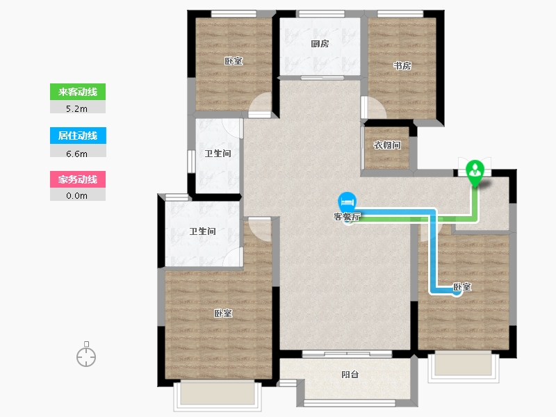 河北省-邯郸市-美的剑桥郡-113.00-户型库-动静线