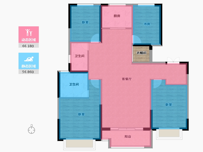 河北省-邯郸市-美的剑桥郡-113.00-户型库-动静分区