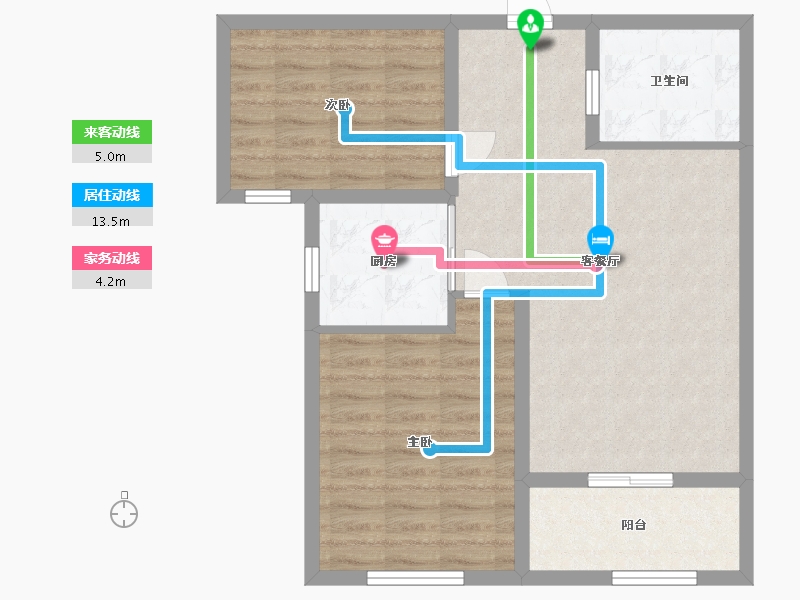 河北省-廊坊市-丽晶城三期-72.00-户型库-动静线