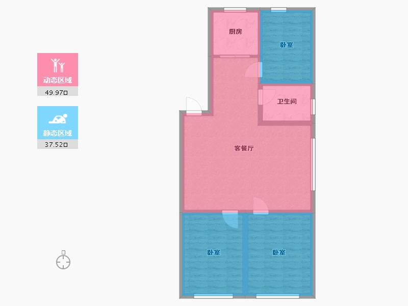 内蒙古自治区-赤峰市-翡翠明珠-78.38-户型库-动静分区