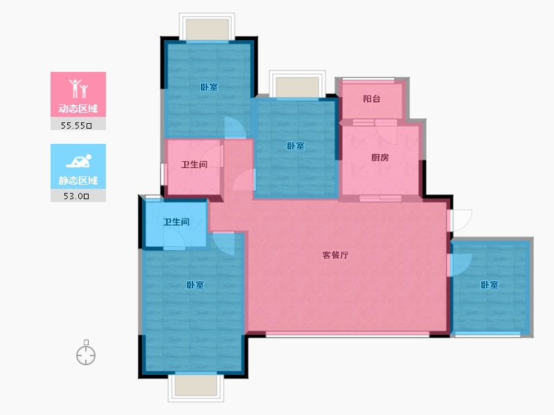 四川省-成都市-明信凤栖台-97.43-户型库-动静分区