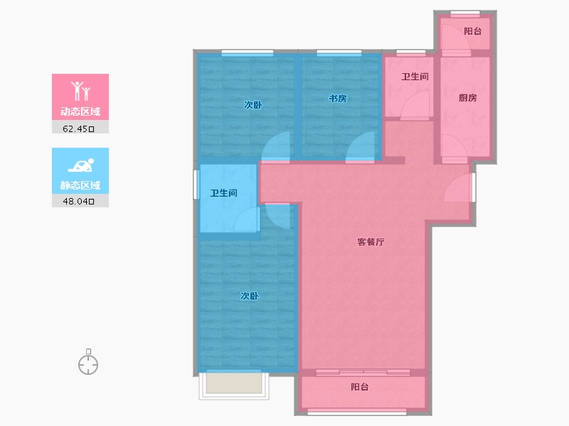 山西省-临汾市-东盛华庭-98.60-户型库-动静分区