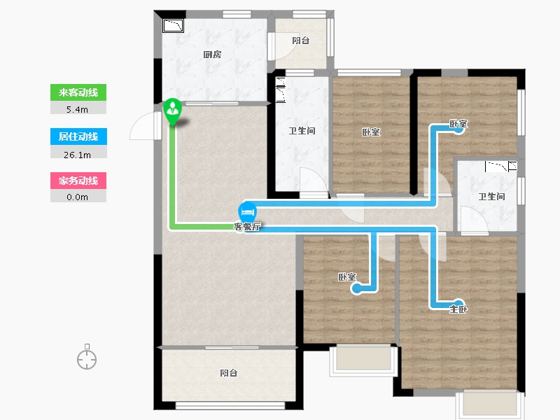 内蒙古自治区-呼和浩特市-呼和浩特恒大悦府-118.00-户型库-动静线