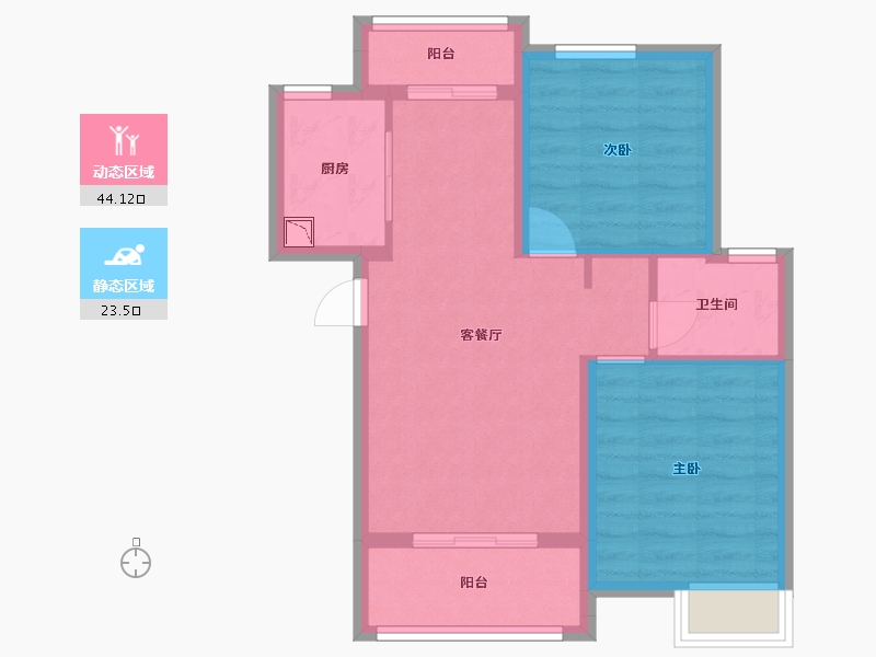 河北省-廊坊市-永清悦融华-59.94-户型库-动静分区