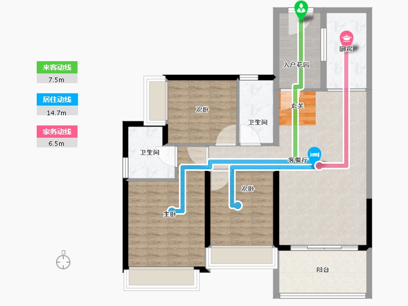 云南省-昆明市-曲靖恒大名都-97.70-户型库-动静线