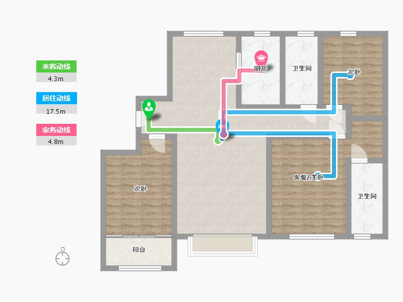 河北省-沧州市-一世界书香华府-107.82-户型库-动静线