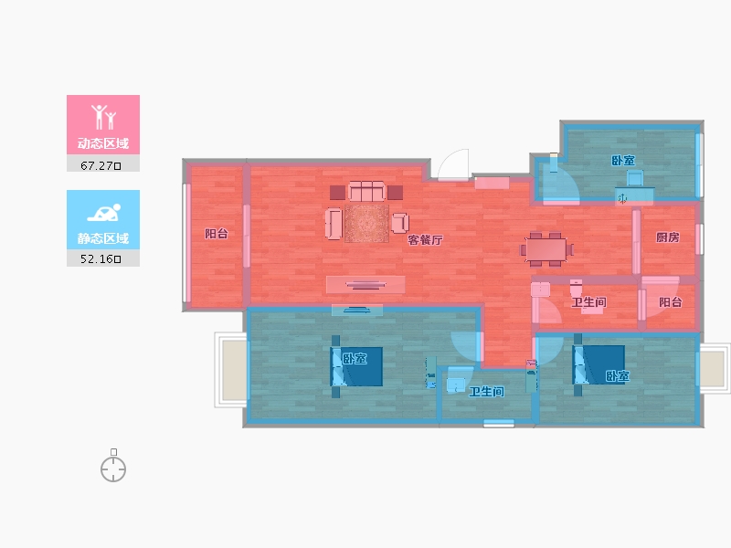 山西省-运城市-中建·城市花园-107.71-户型库-动静分区