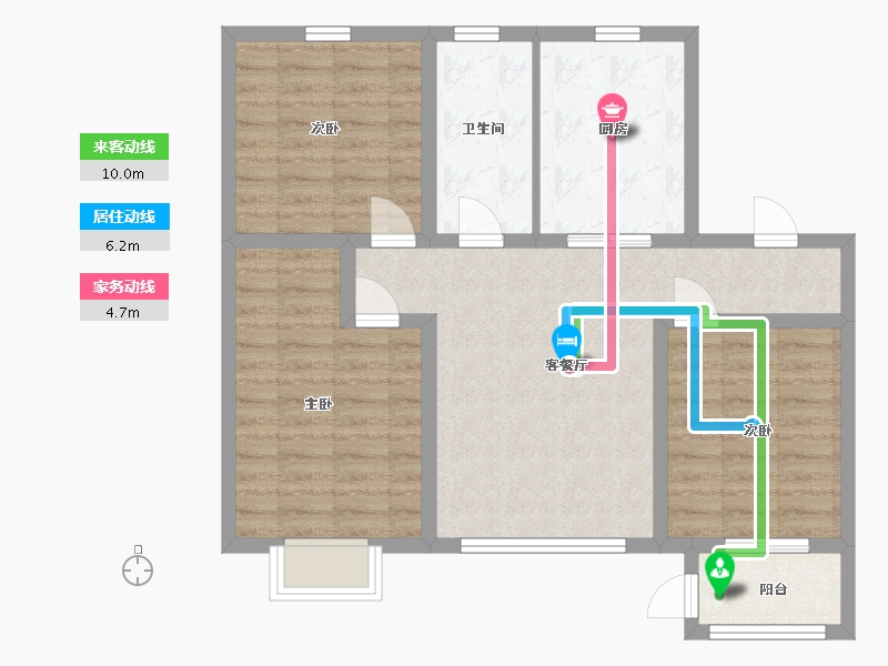 河北省-沧州市-金域华城-80.55-户型库-动静线