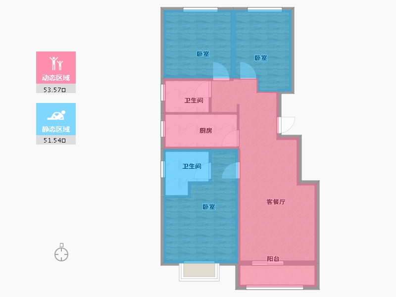 河北省-邢台市-万和郡-94.00-户型库-动静分区