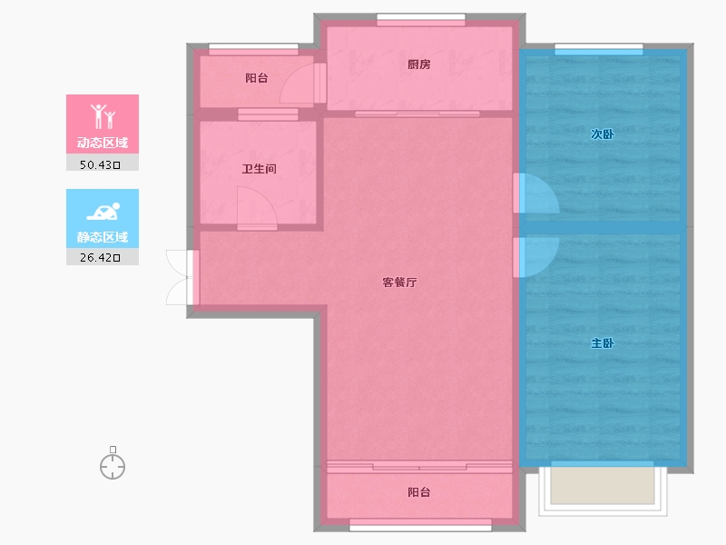 河北省-承德市-中瑞北欧云著-69.07-户型库-动静分区