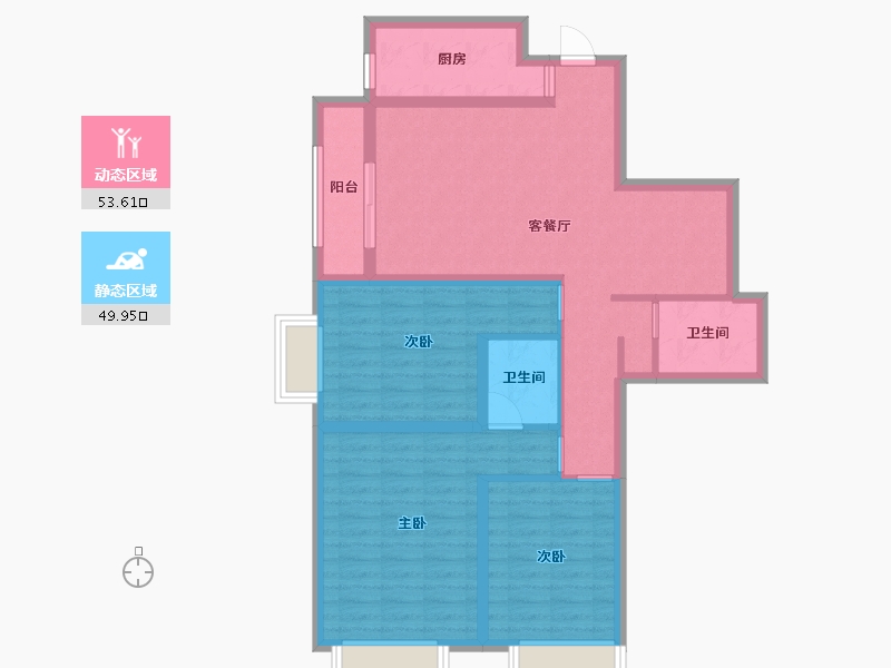 河北省-廊坊市-盛达铂宫二期-91.77-户型库-动静分区