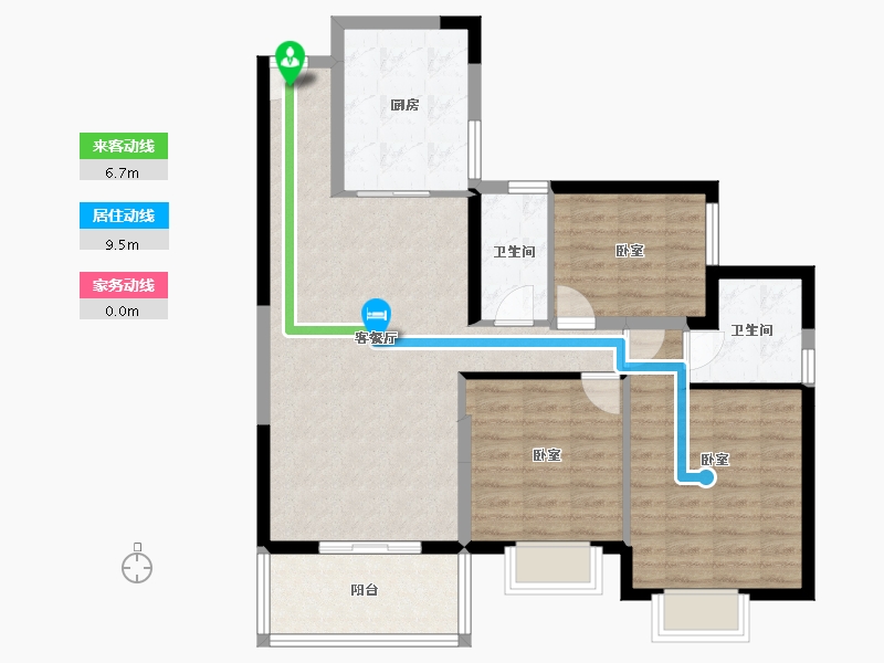 云南省-曲靖市-恒大绿洲-92.13-户型库-动静线