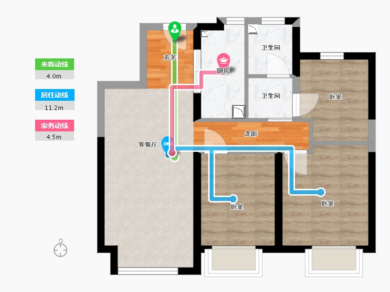 山西省-太原市-招商公园1872-60.22-户型库-动静线