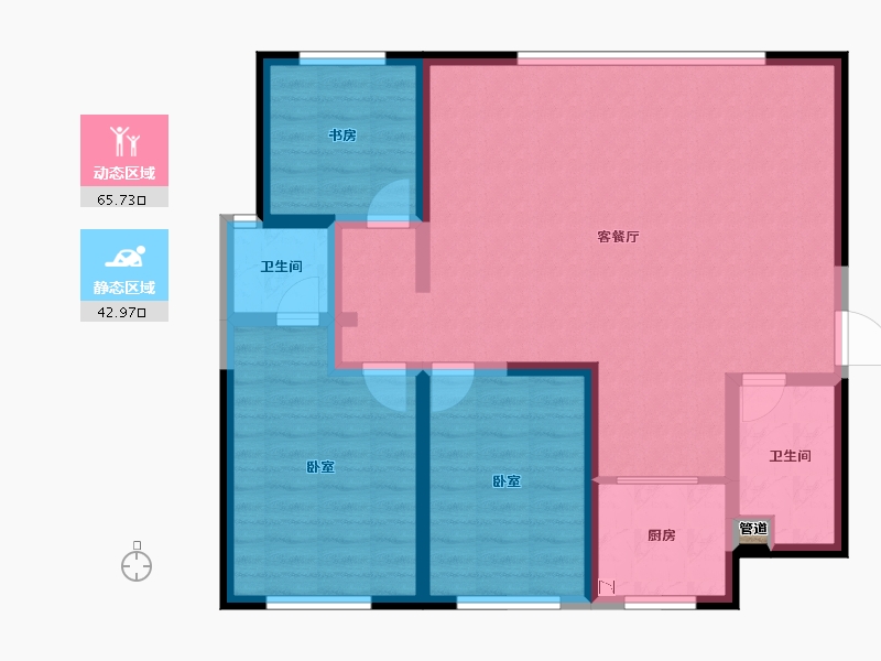 山西省-大同市-御龙庭三期-97.89-户型库-动静分区