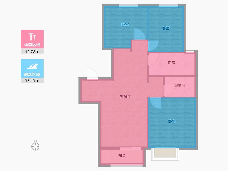 河北省-邢台市-万和郡-78.00-户型库-动静分区