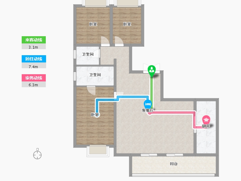 云南省-昆明市-万科500里-113.21-户型库-动静线