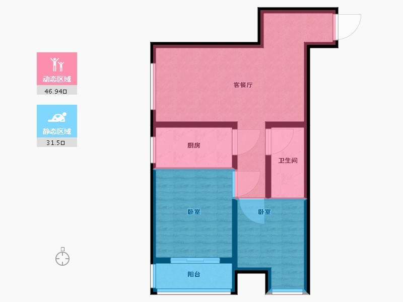 河北省-保定市-名流家和-70.00-户型库-动静分区