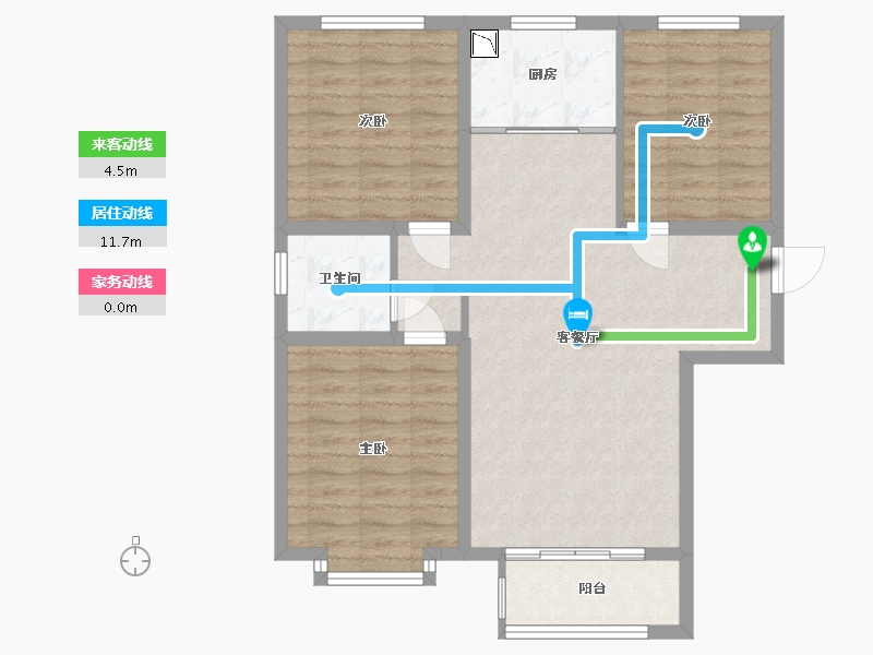 河北省-保定市-泽龙阳光美居-84.00-户型库-动静线