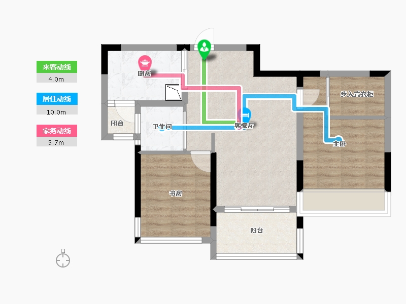 四川省-成都市-格林城市花园二期-62.29-户型库-动静线